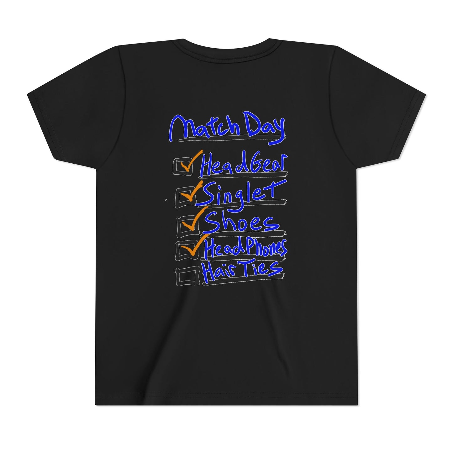 Youth Short Sleeve Tee - Blood Time Match Day Checklist Tee