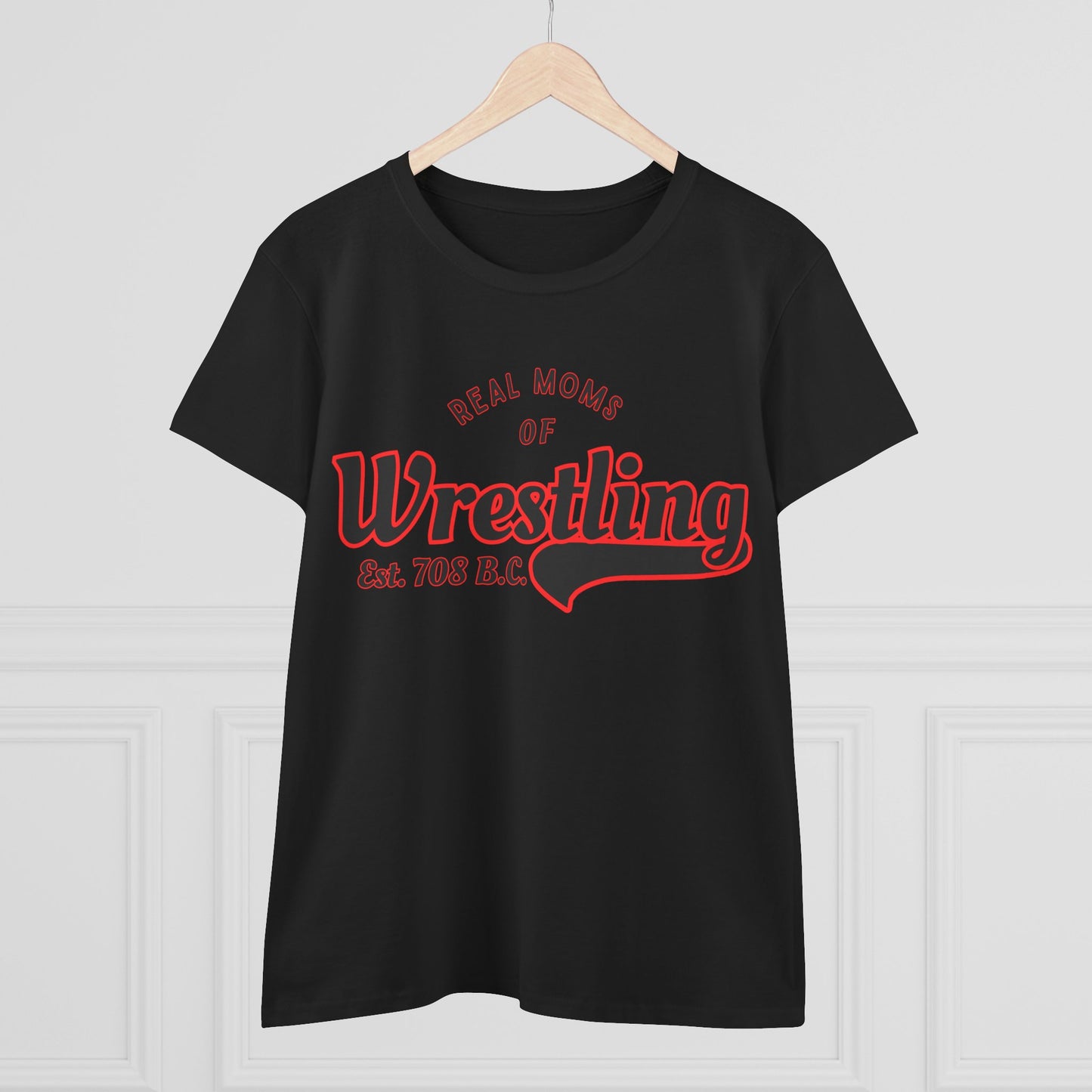 Wrestling Moms Cotton Tee - Humorous Gift for Wrestling Enthusiasts