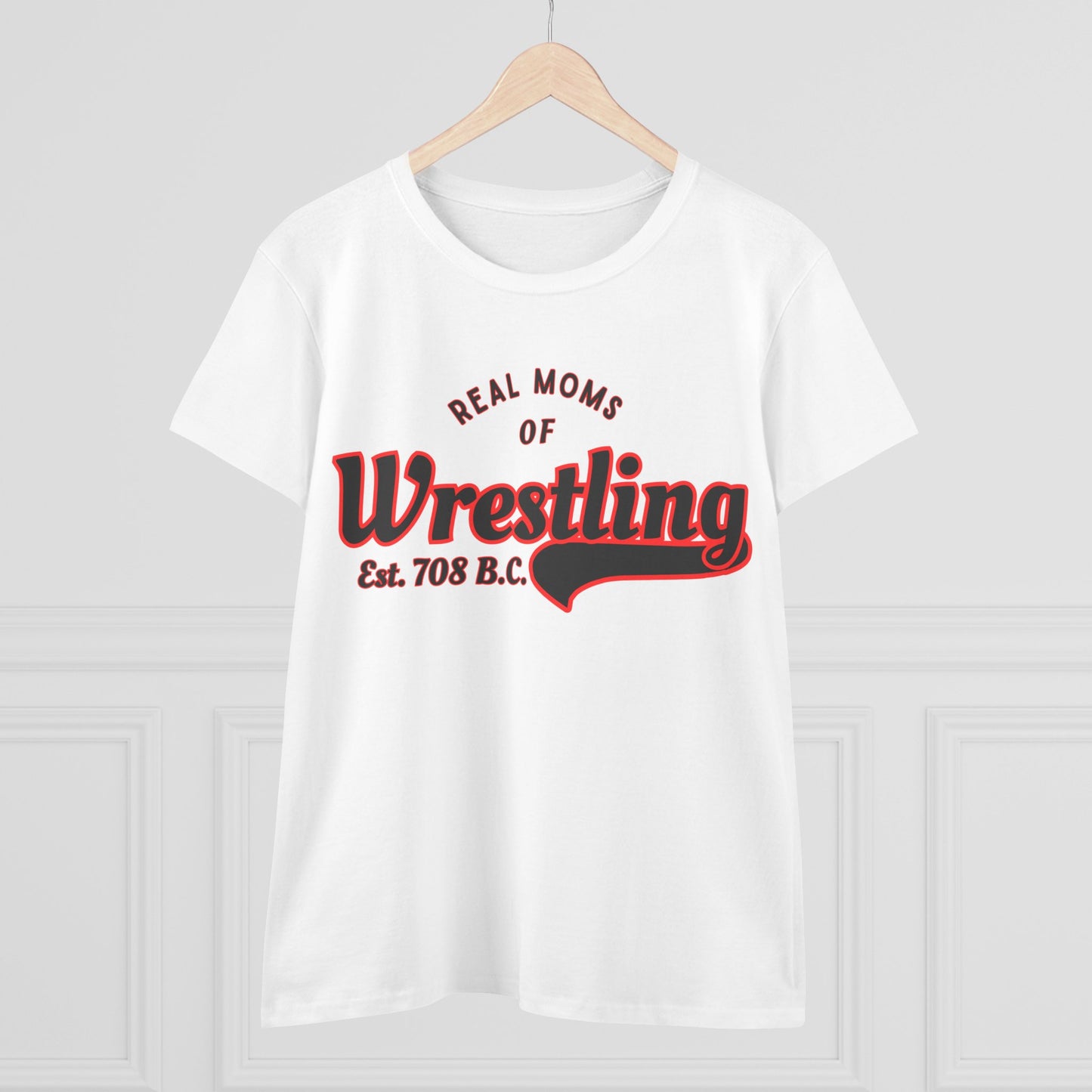 Wrestling Moms Cotton Tee - Humorous Gift for Wrestling Enthusiasts