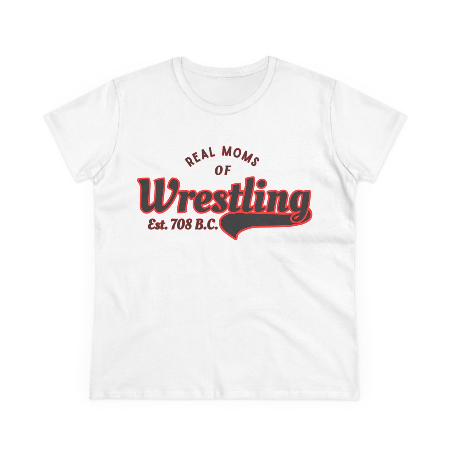 Wrestling Moms Cotton Tee - Humorous Gift for Wrestling Enthusiasts