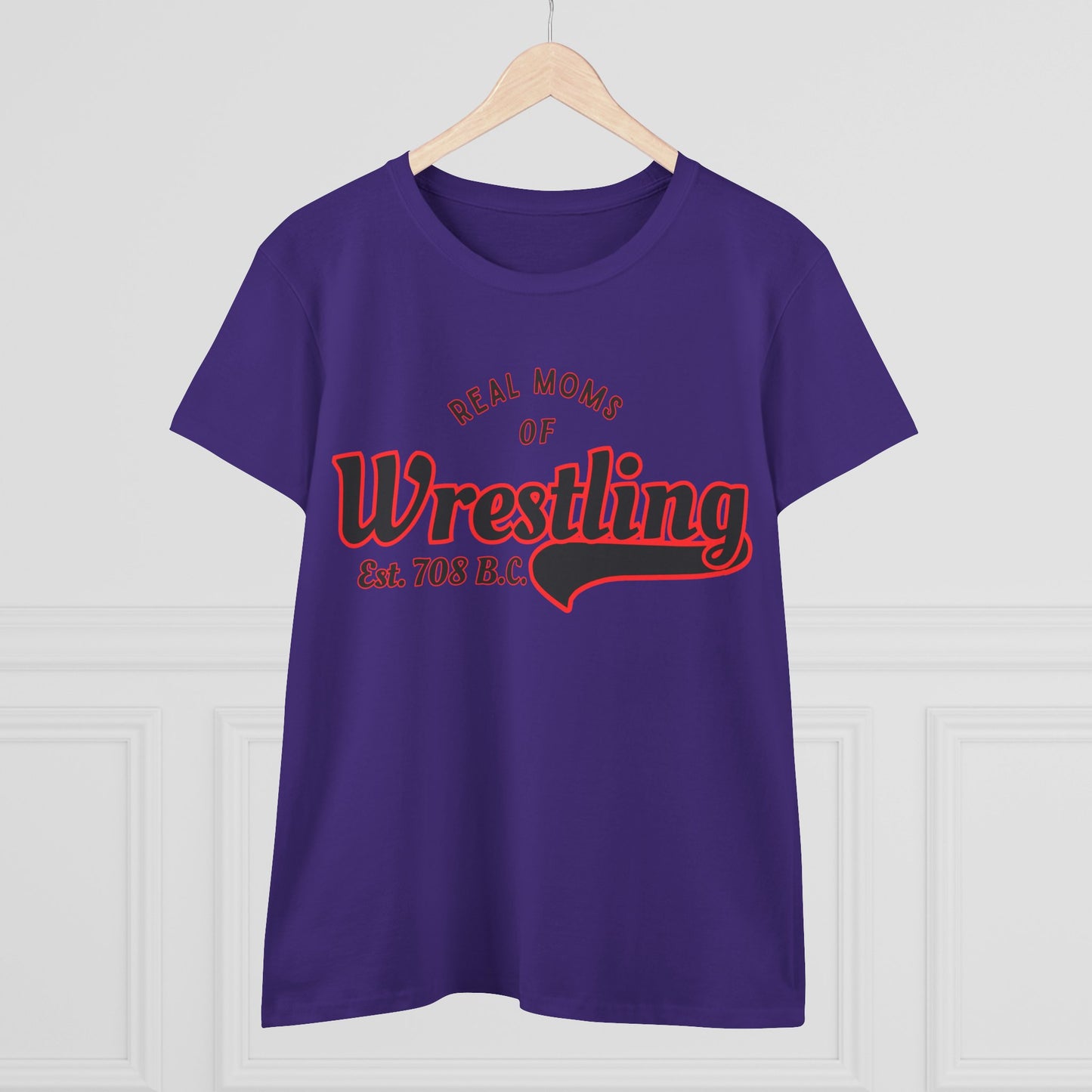 Wrestling Moms Cotton Tee - Humorous Gift for Wrestling Enthusiasts
