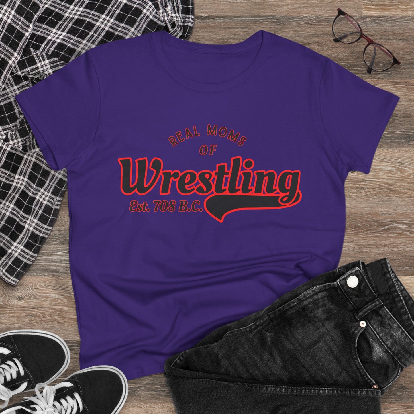 Wrestling Moms Cotton Tee - Humorous Gift for Wrestling Enthusiasts