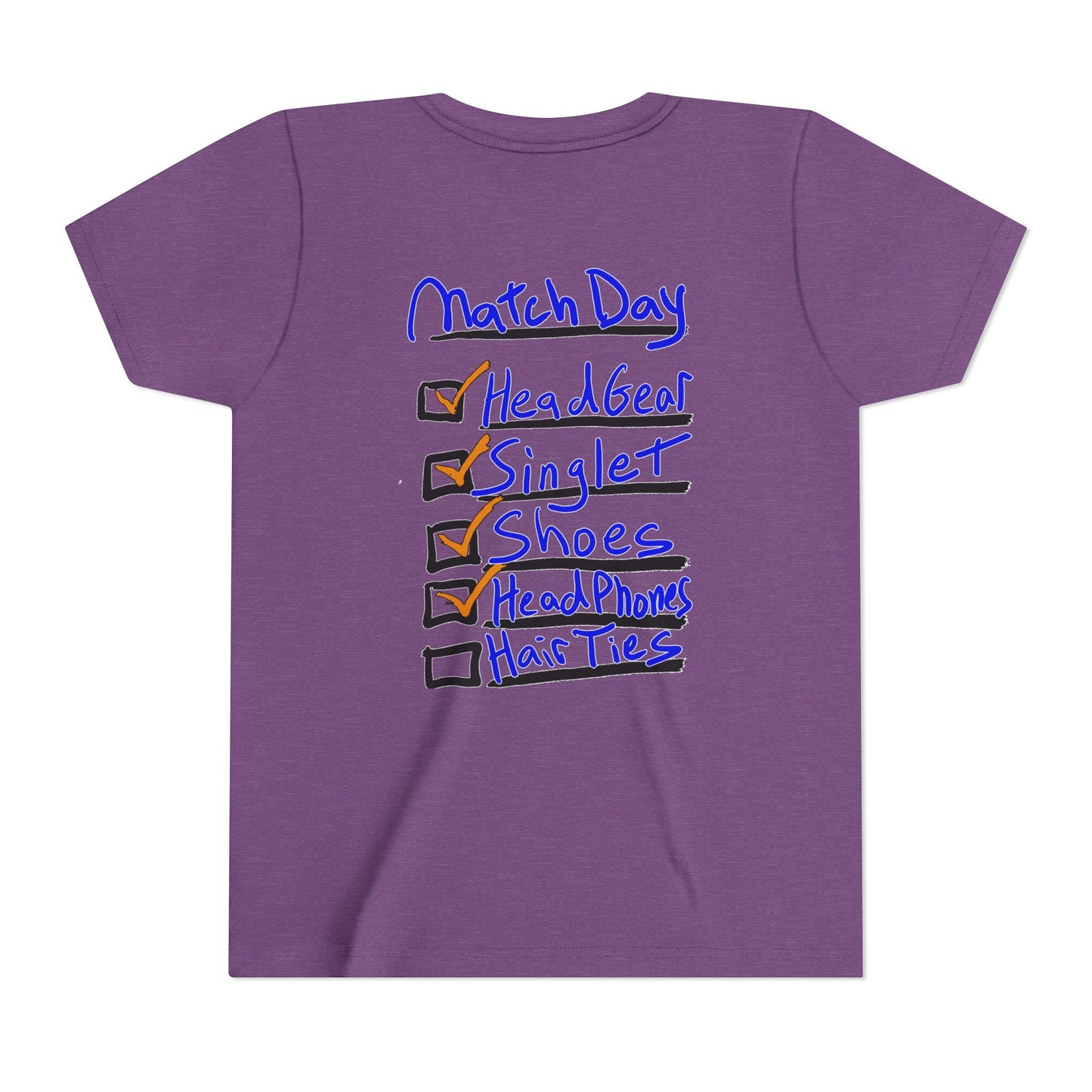 Youth Short Sleeve Tee - Blood Time Match Day Checklist Tee