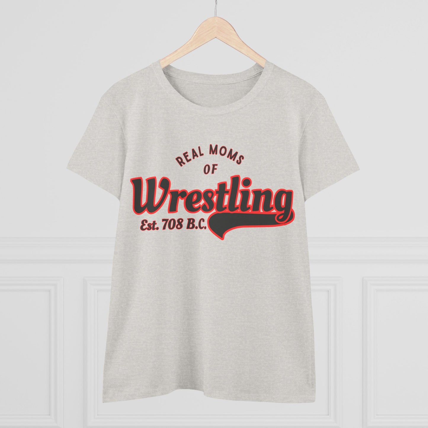 Wrestling Moms Cotton Tee - Humorous Gift for Wrestling Enthusiasts