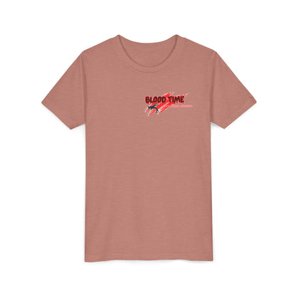 Youth Short Sleeve Tee - "Blood Time" Motivational T-Shirt for Kids