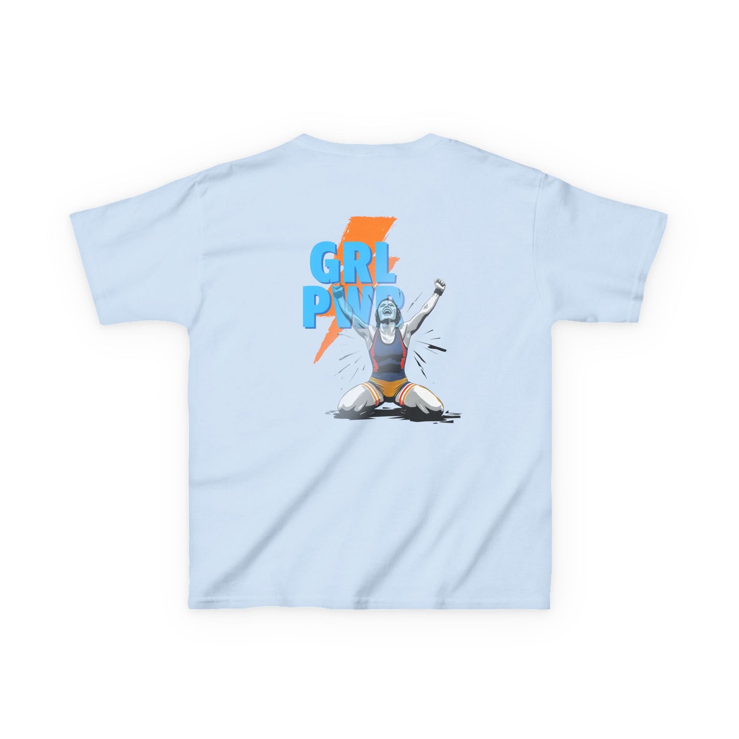 Empowering Kids Cotton Wrestling Tee - GRL PWR Graphic