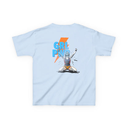Empowering Kids Cotton Wrestling Tee - GRL PWR Graphic