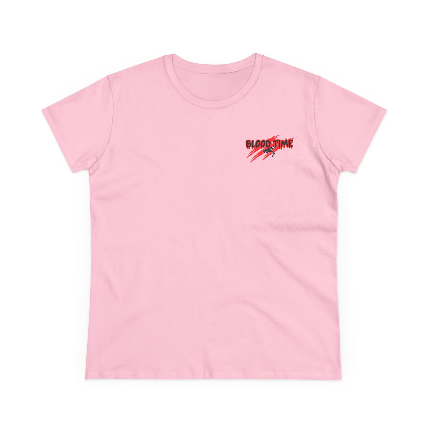 Empowering Women's Cotton Wrestling Tee - 'Blood Time' & 'GRL PWR' Designs