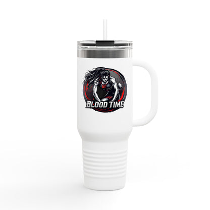 40oz Insulated Travel Mug - 'Blood Time' Design for Coffee Lovers