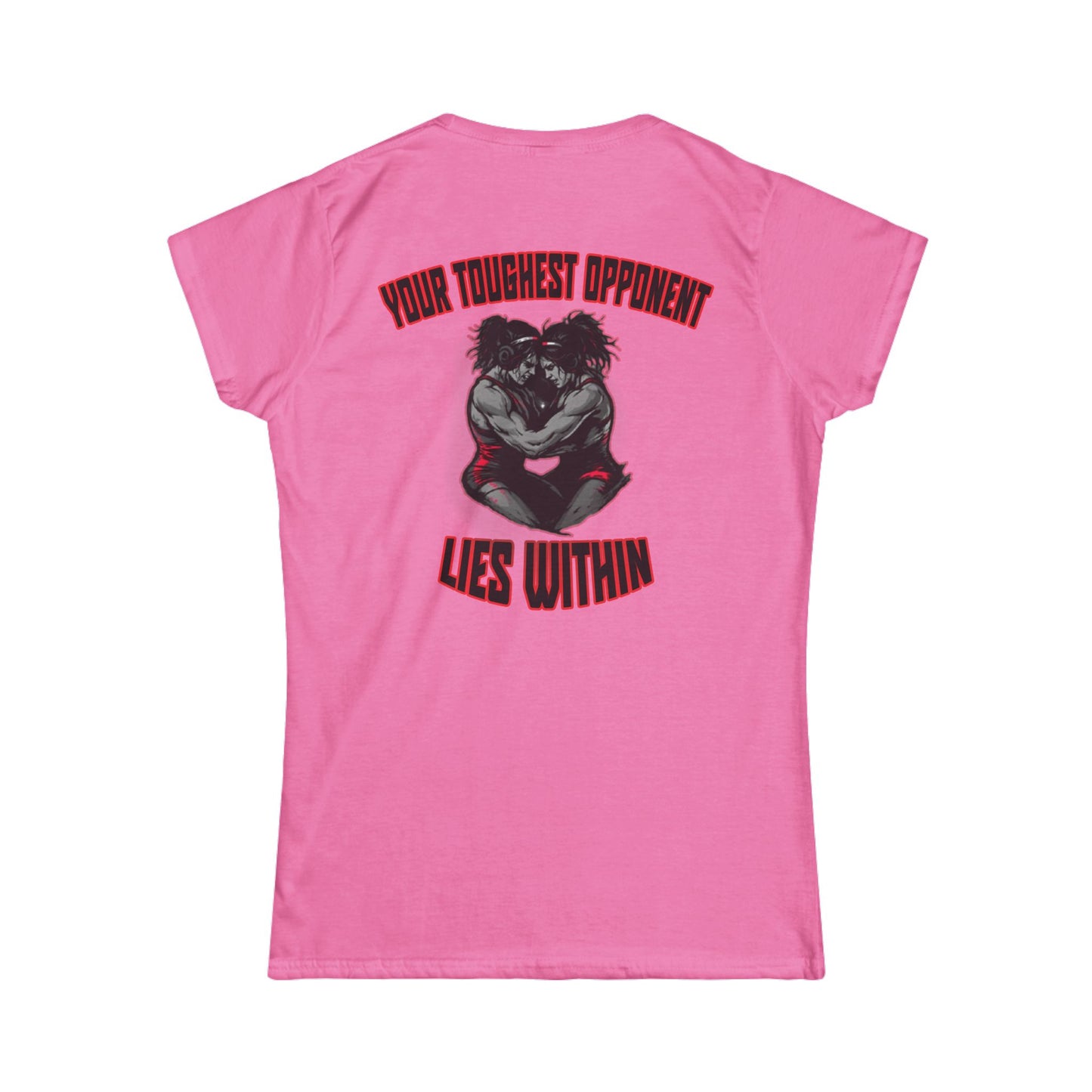 Empowering Women's Softstyle Tee - 'Your Toughest Opponent Lies Within' Graphic