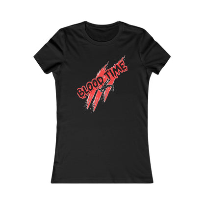 Women's Favorite Wrestling Graphic Tee - Blood Time & God Country Design