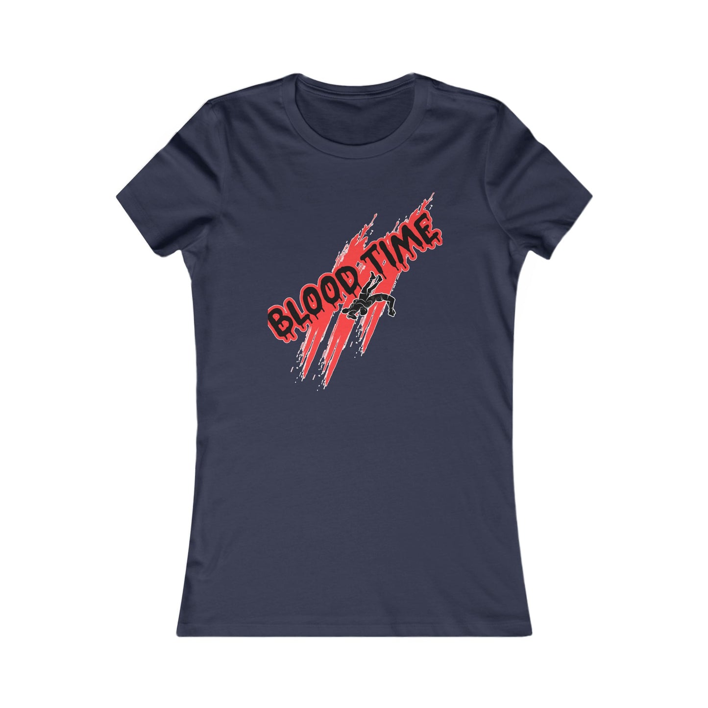 Women's Favorite Wrestling Graphic Tee - Blood Time & God Country Design