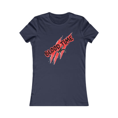 Women's Favorite Wrestling Graphic Tee - Blood Time & God Country Design