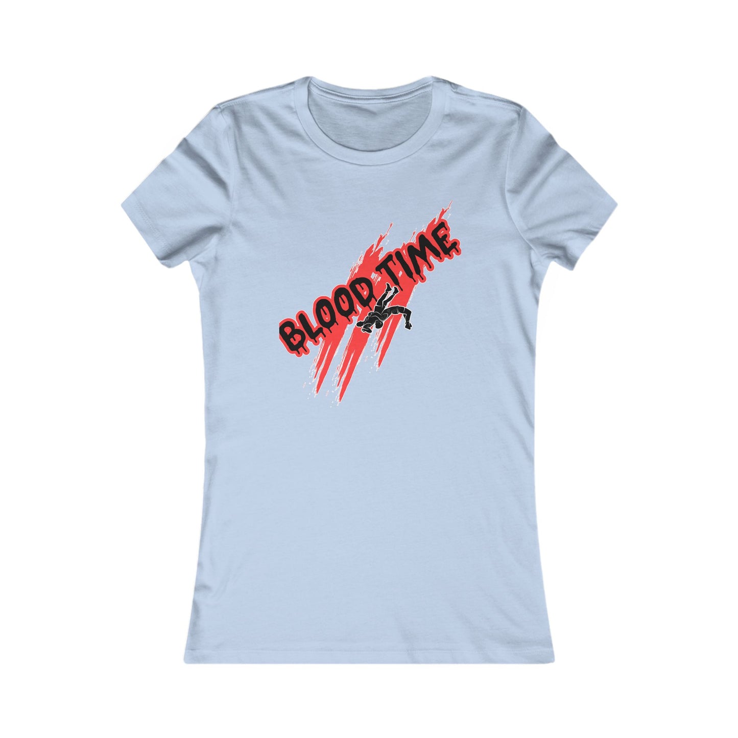 Women's Favorite Wrestling Graphic Tee - Blood Time & God Country Design