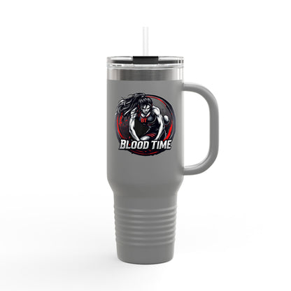 40oz Insulated Travel Mug - 'Blood Time' Design for Coffee Lovers