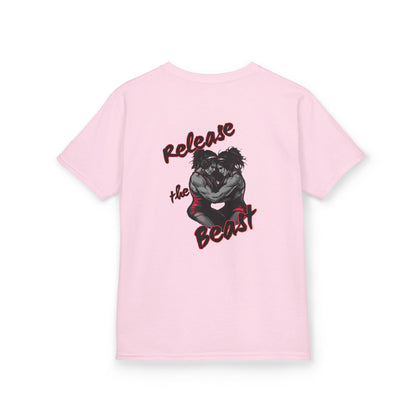 Kids Heavy Cotton Tee - Release the Beast Graphic Tee youth girl wrestlers