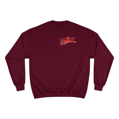 Blood Time Champion Sweatshirt - Graphic Streetwear for Fitness Enthusiasts