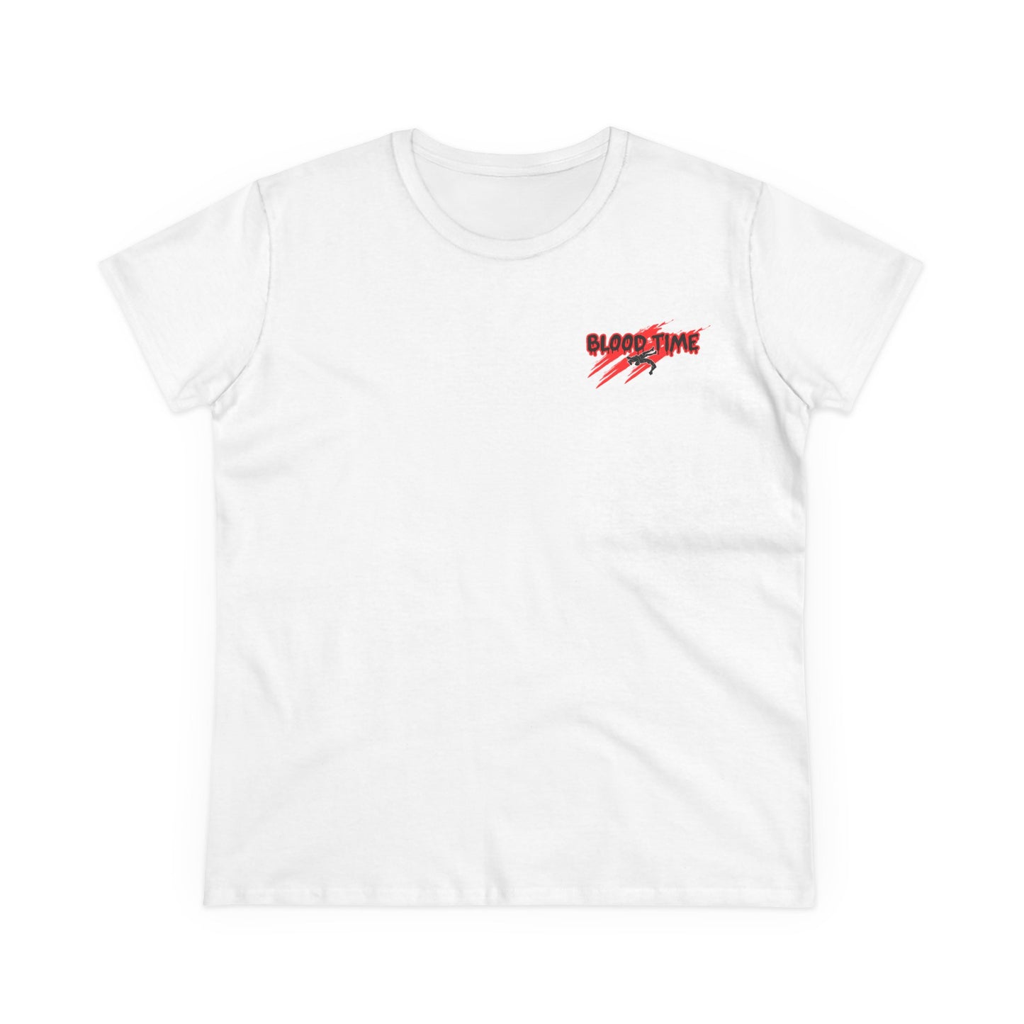Empowering Women's Cotton Wrestling Tee - 'Blood Time' & 'GRL PWR' Designs