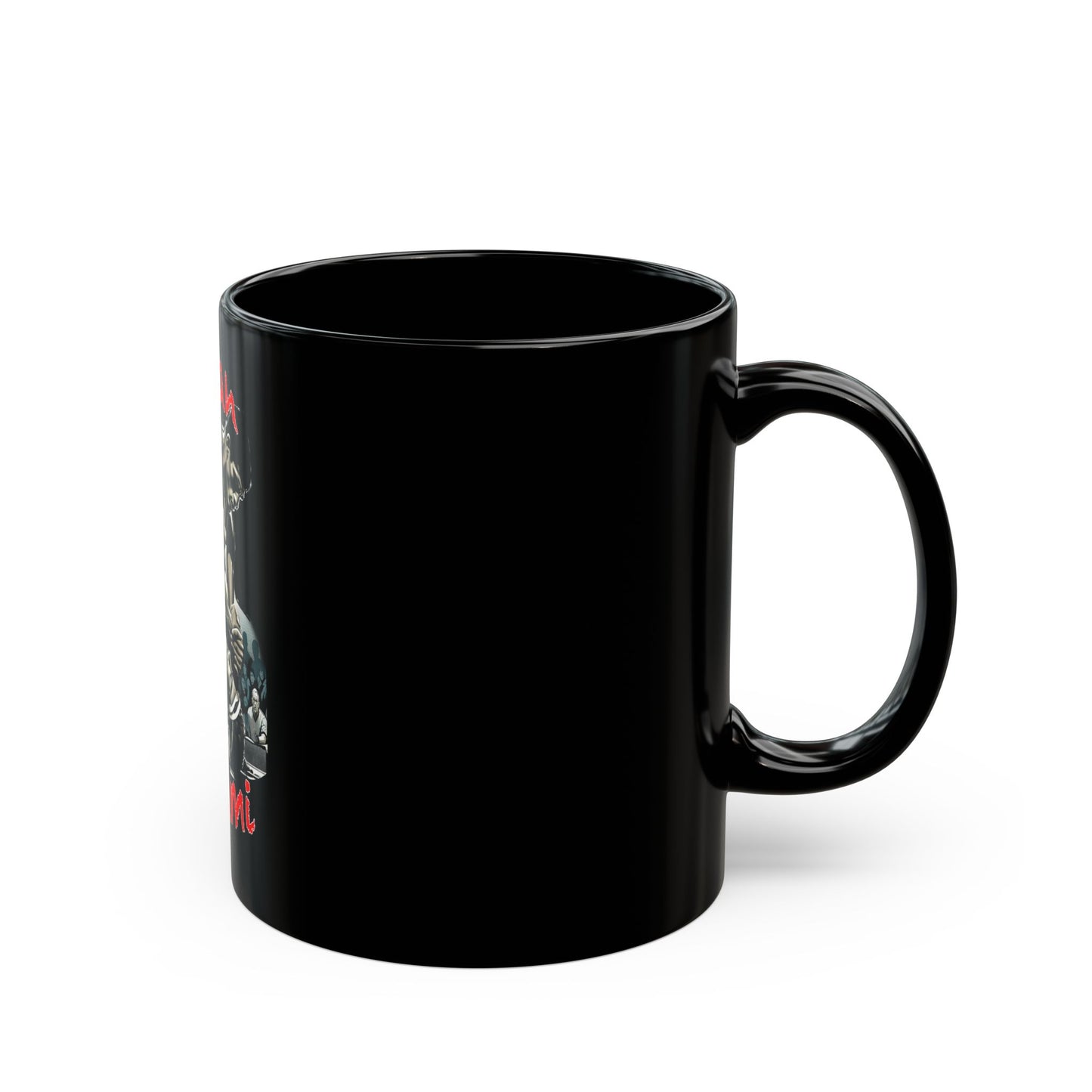 Human Origami Wrestling Mug - Fun Black Coffee Cup for Sports Lovers