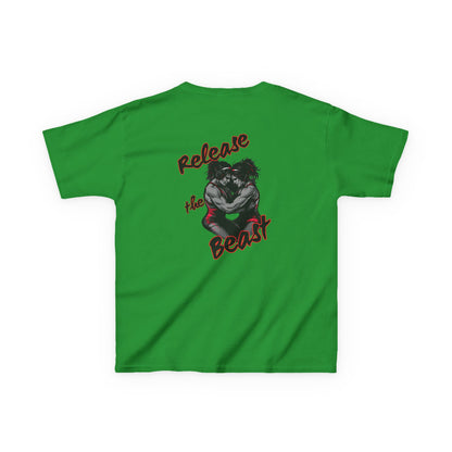Kids Heavy Cotton Tee - Release the Beast Graphic Tee youth girl wrestlers