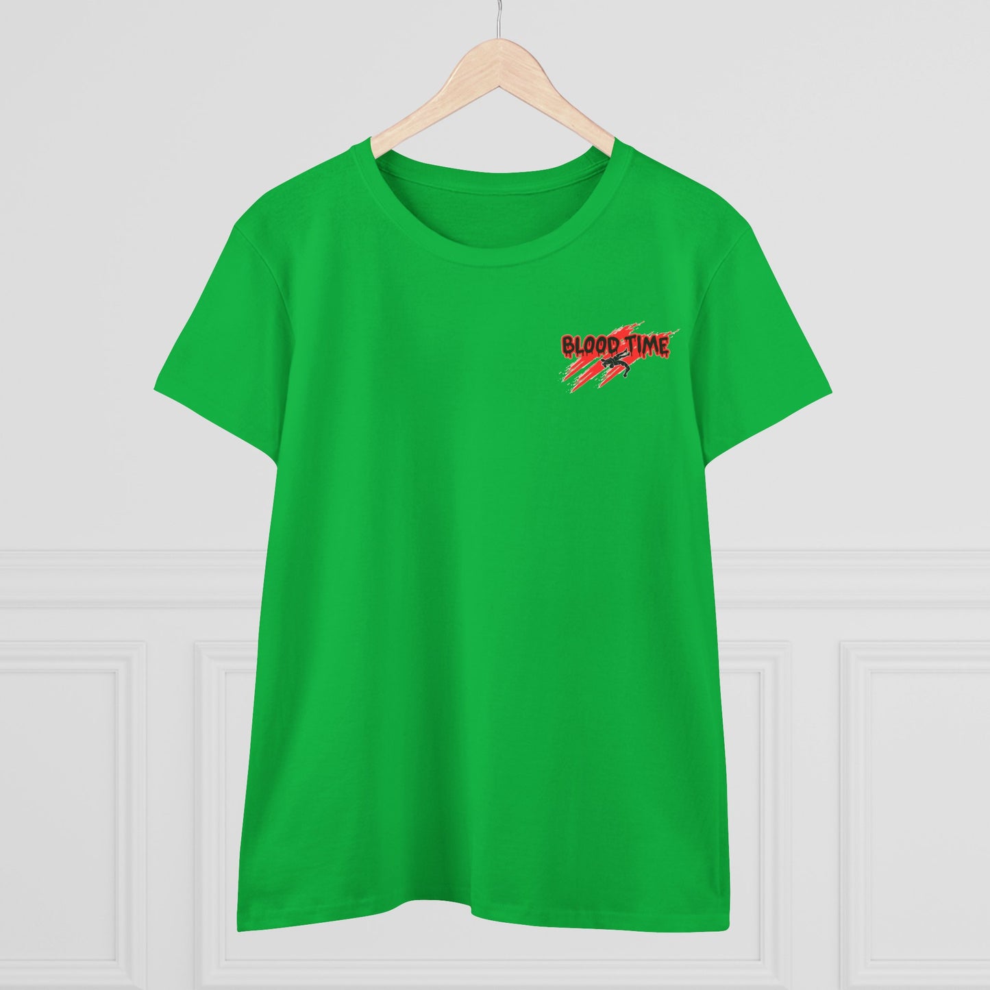 Empowering Women's Cotton Wrestling Tee - 'Blood Time' & 'GRL PWR' Designs
