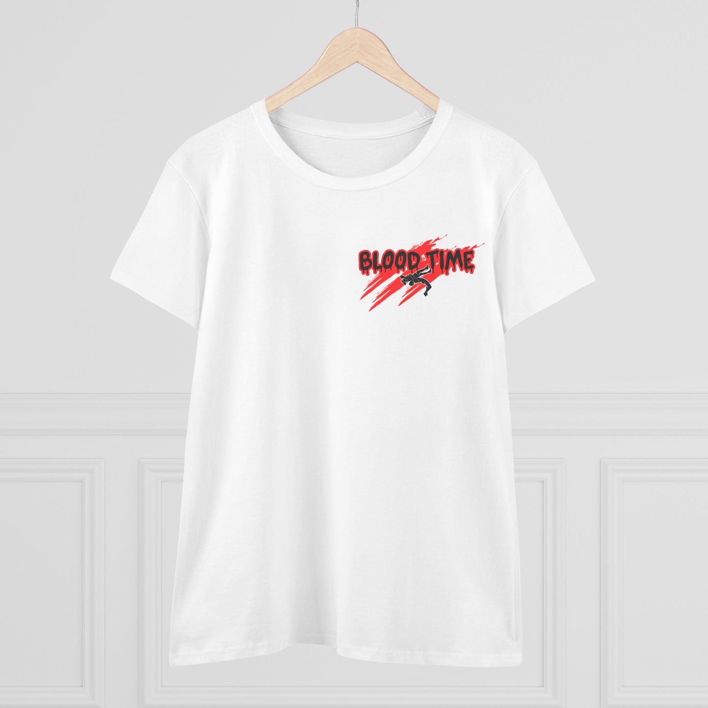 Blood Time Women's Cotton Tee - Perfect for Match Day Enthusiasts