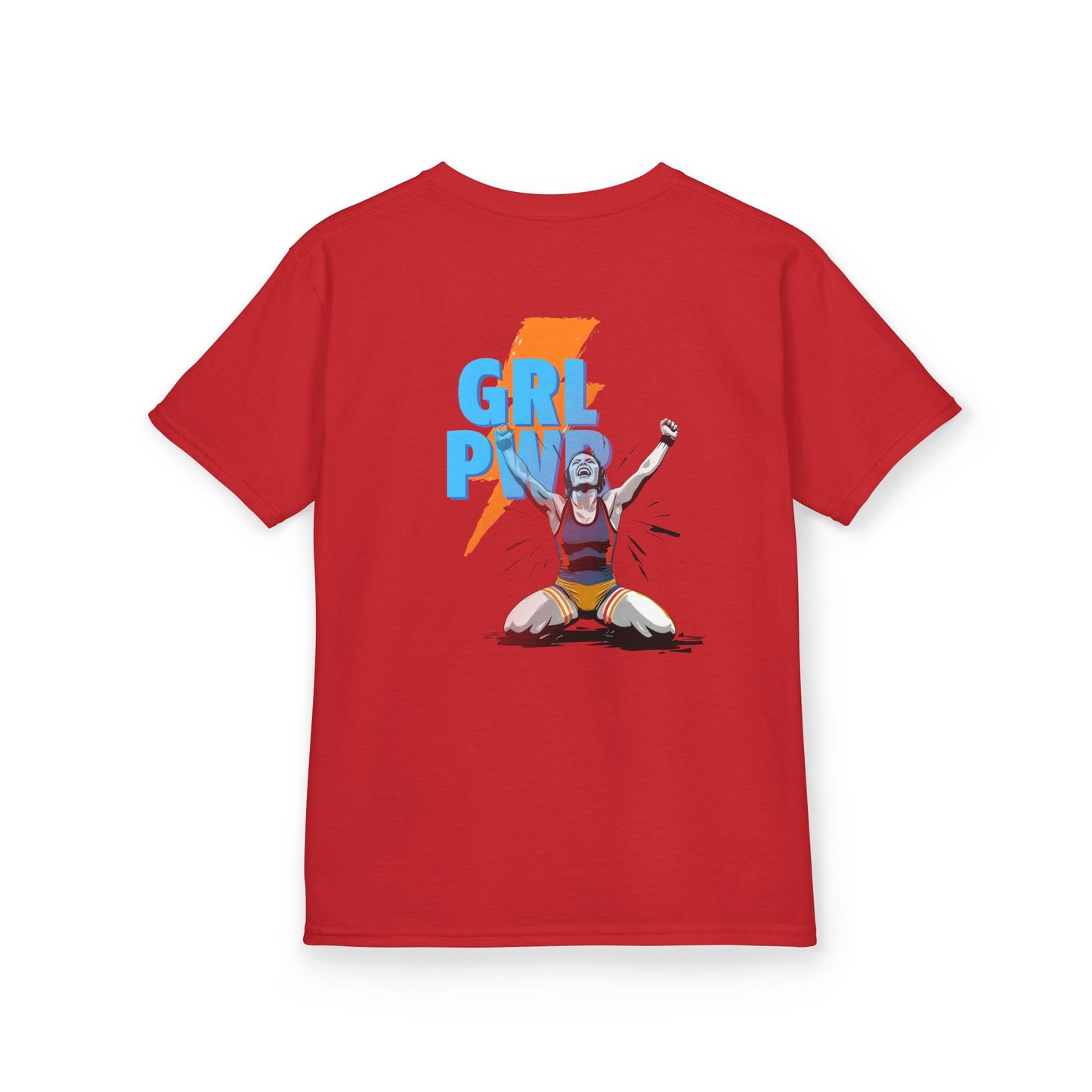 Empowering Kids Cotton Wrestling Tee - GRL PWR Graphic