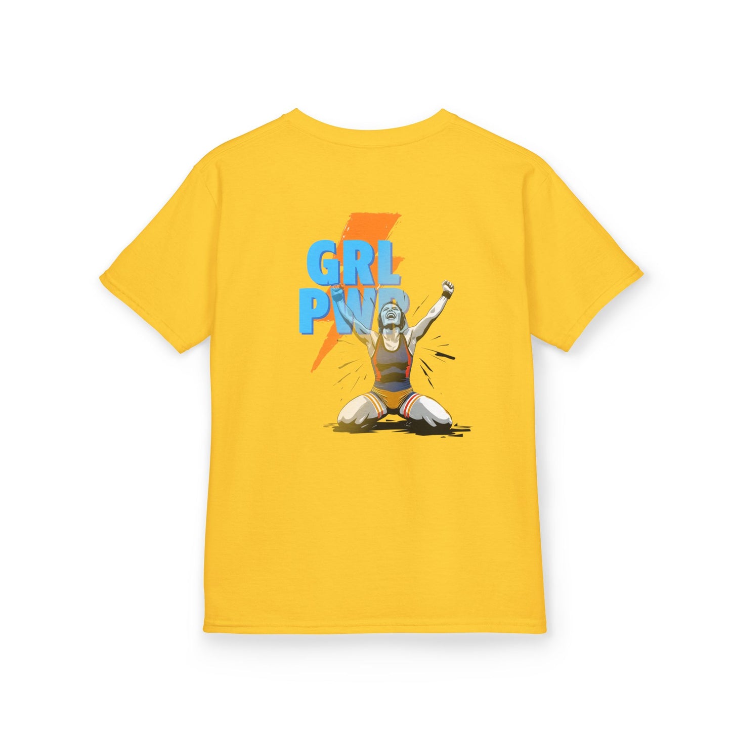 Empowering Kids Cotton Wrestling Tee - GRL PWR Graphic