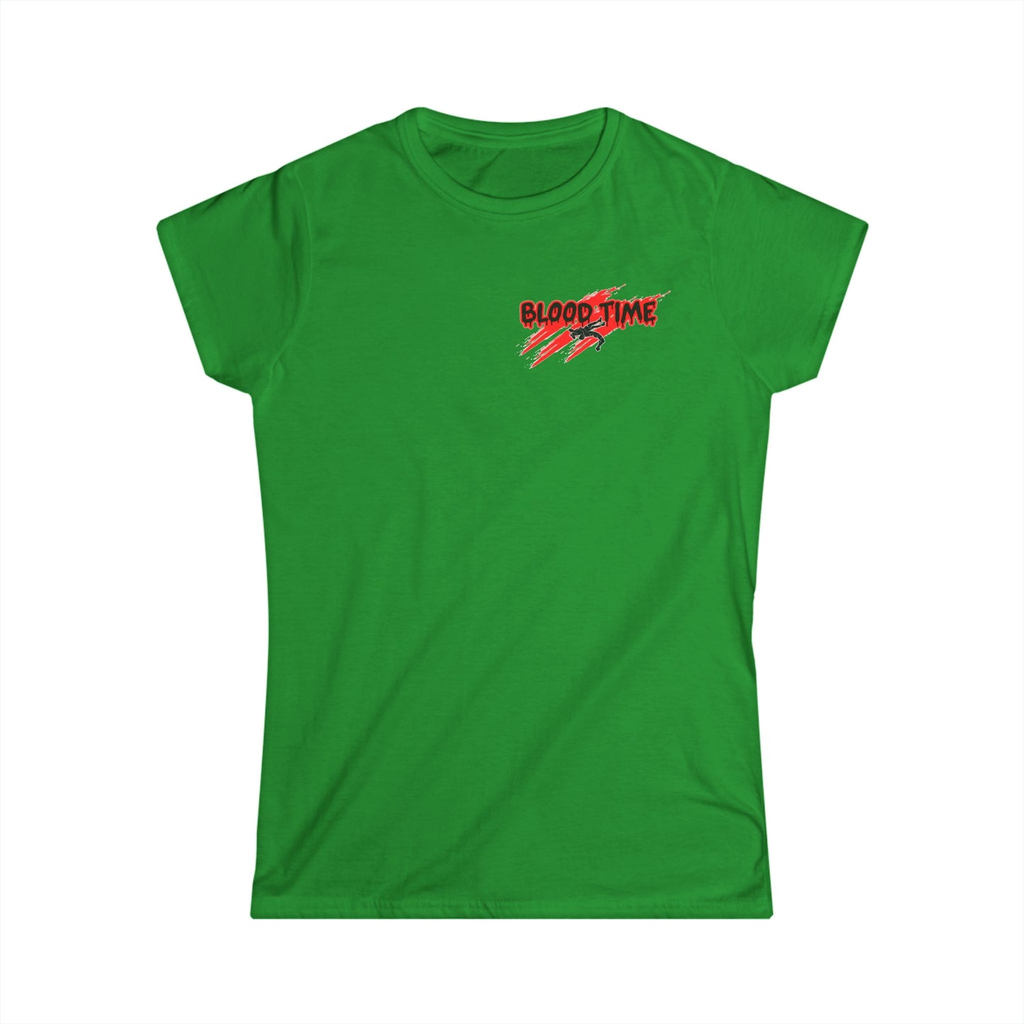 Blood Time Graphic Tee for Women - Bold Athletic Design for Sports Enthusiasts