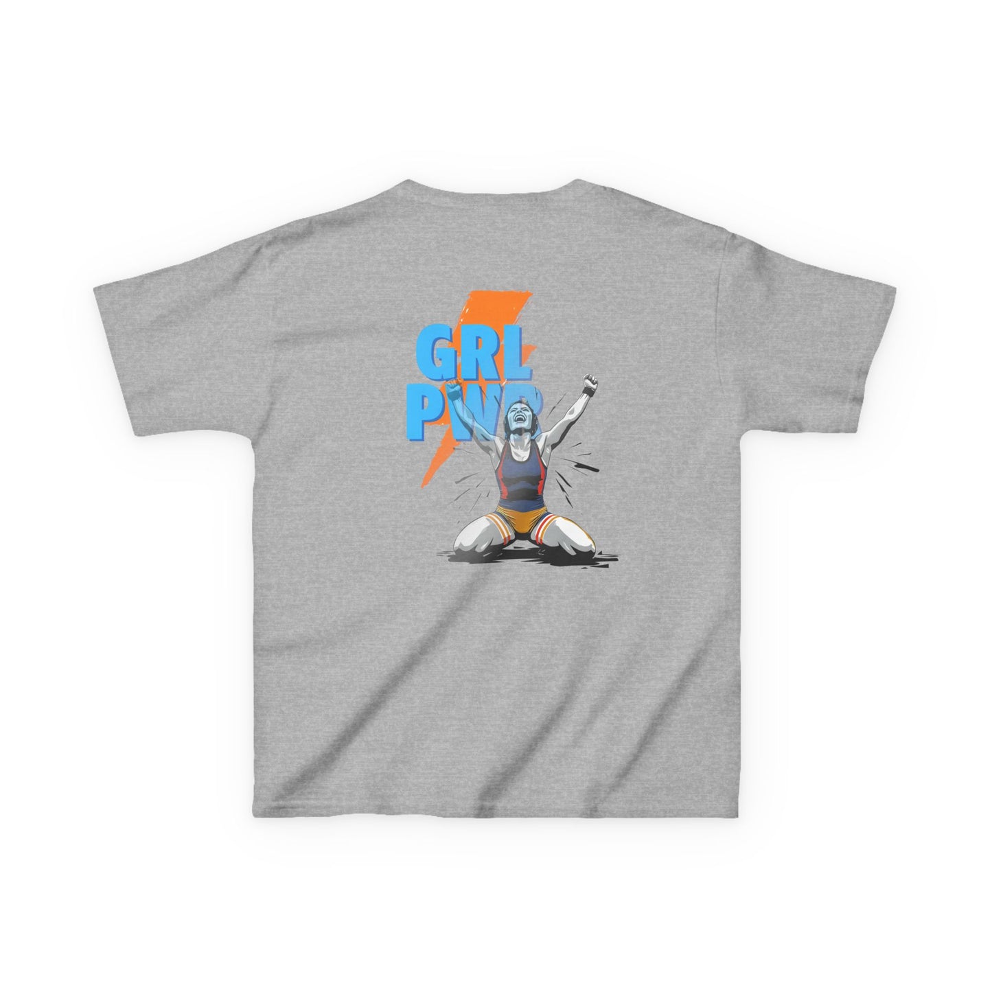 Empowering Kids Cotton Wrestling Tee - GRL PWR Graphic