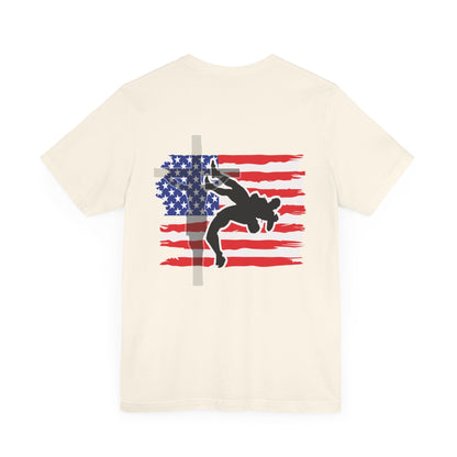 Blood Time Unisex Jersey Tee - Bold Graphic T-Shirt with American Flag Design