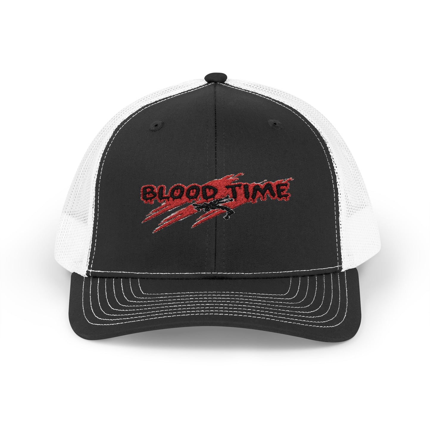 Blood Time Snapback Trucker Cap - Bold Embroidered Design for Casual Style