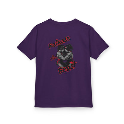 Kids Heavy Cotton Tee - Release the Beast Graphic Tee youth girl wrestlers