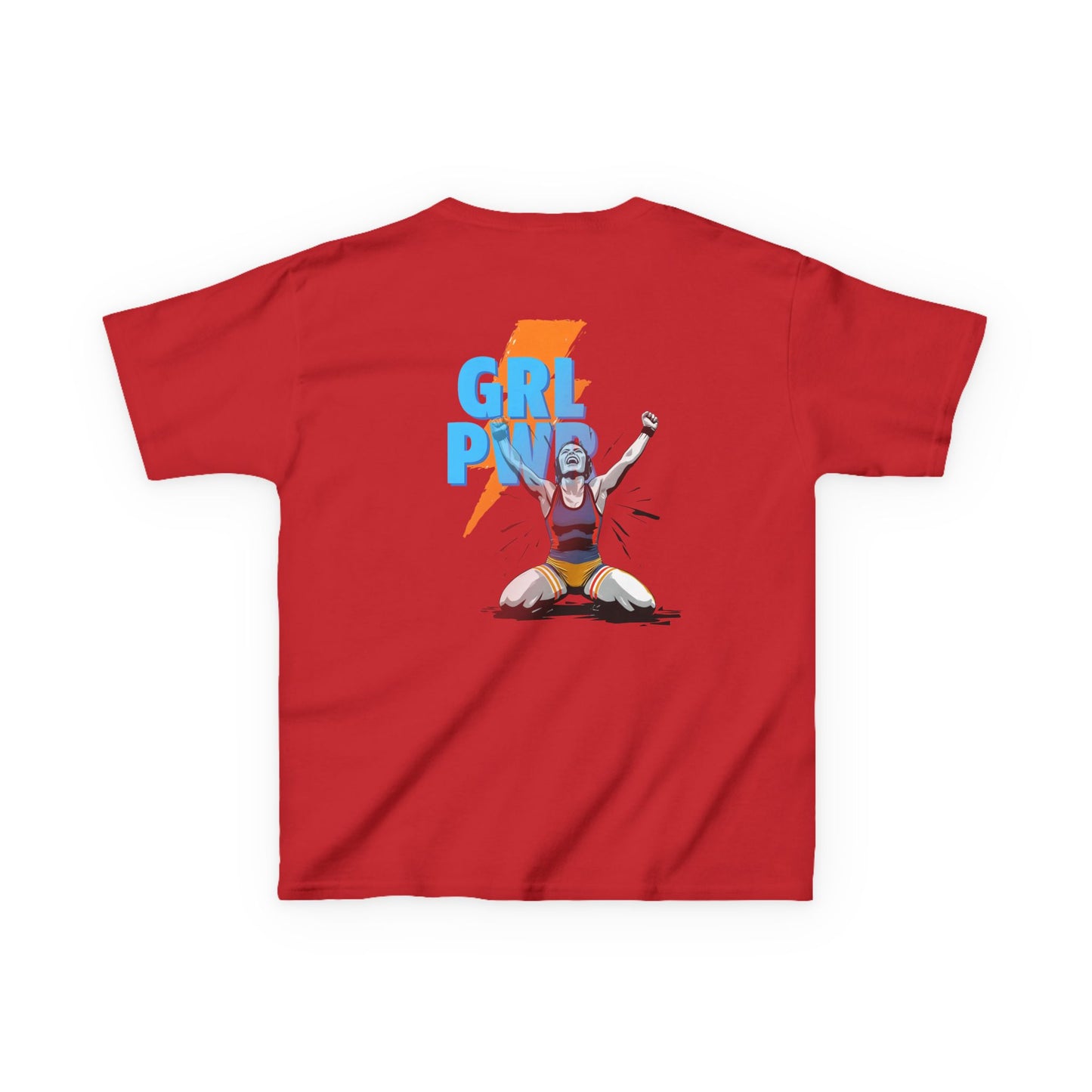 Empowering Kids Cotton Wrestling Tee - GRL PWR Graphic