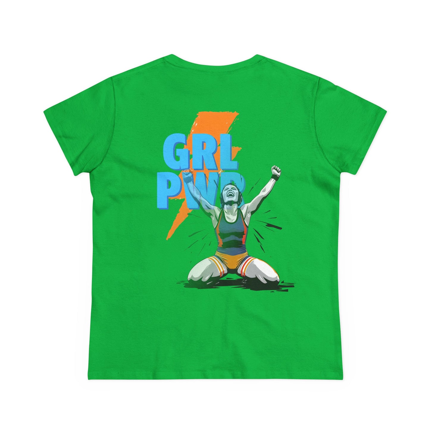 Empowering Women's Cotton Wrestling Tee - 'Blood Time' & 'GRL PWR' Designs