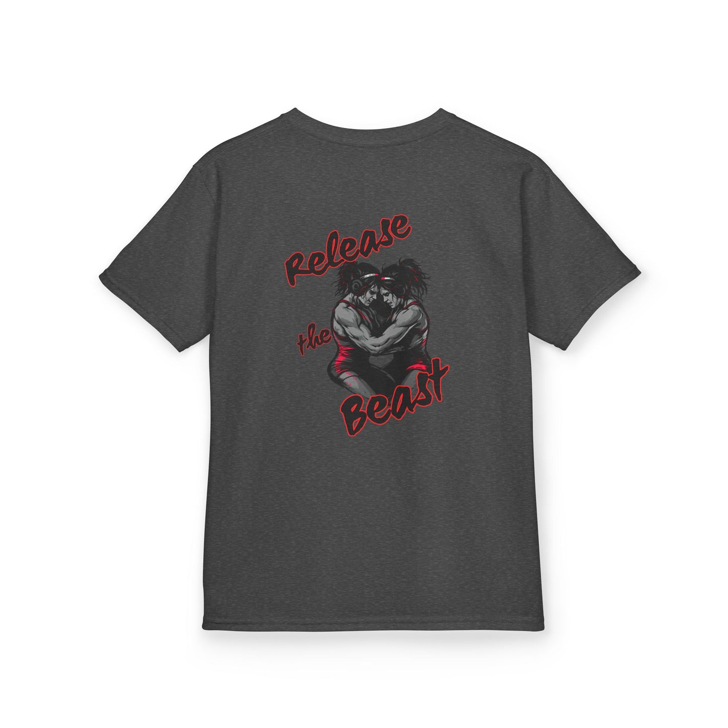Kids Heavy Cotton Tee - Release the Beast Graphic Tee youth girl wrestlers