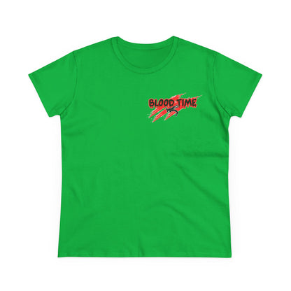 Blood Time Women's Cotton Tee - Perfect for Match Day Enthusiasts