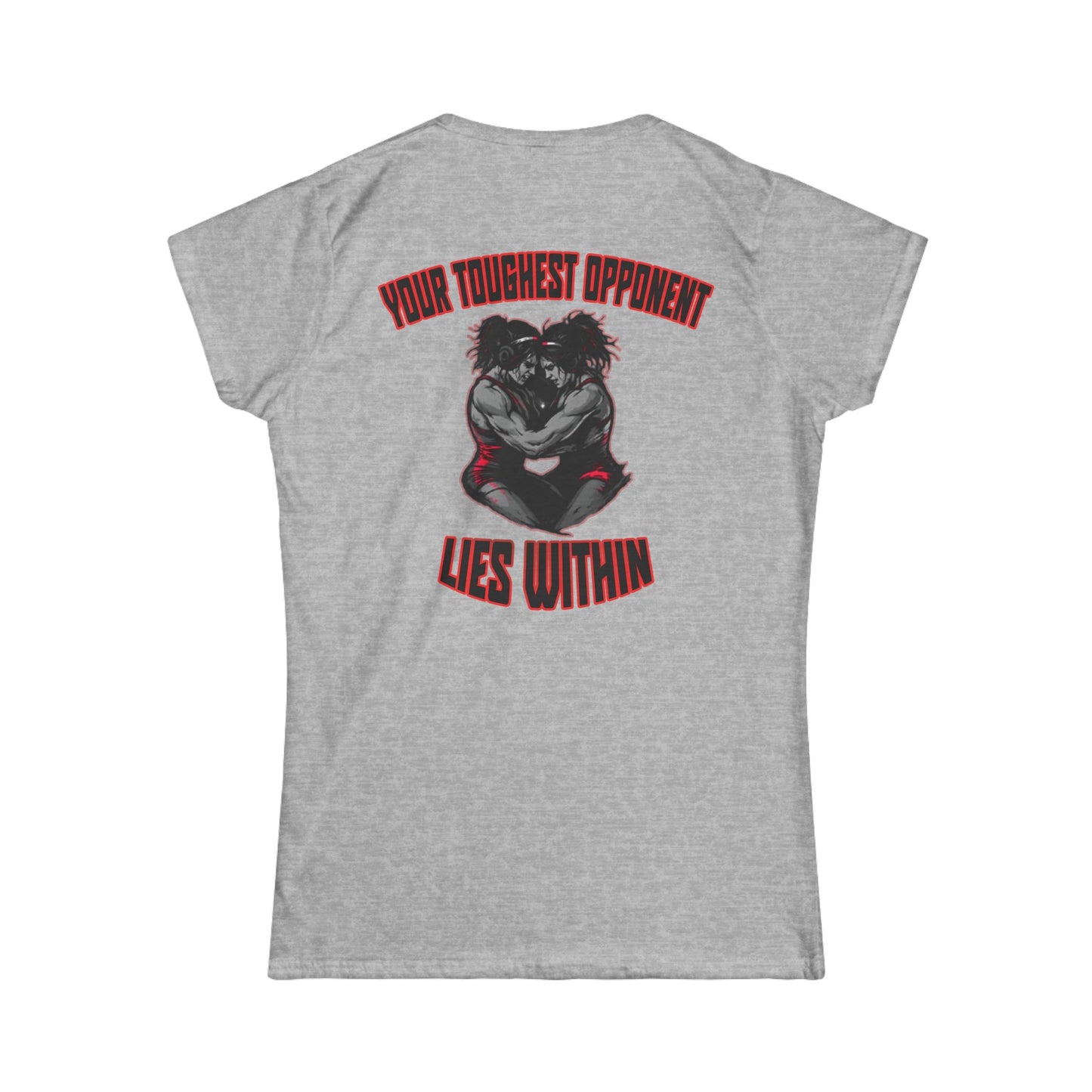 Empowering Women's Softstyle Tee - 'Your Toughest Opponent Lies Within' Graphic