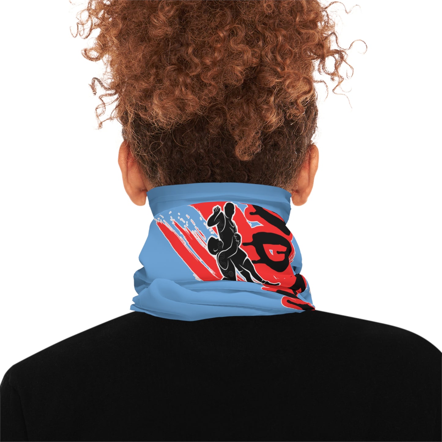 Sporty Lightweight Neck Gaiter - 'Blood Time' Design for Active Living