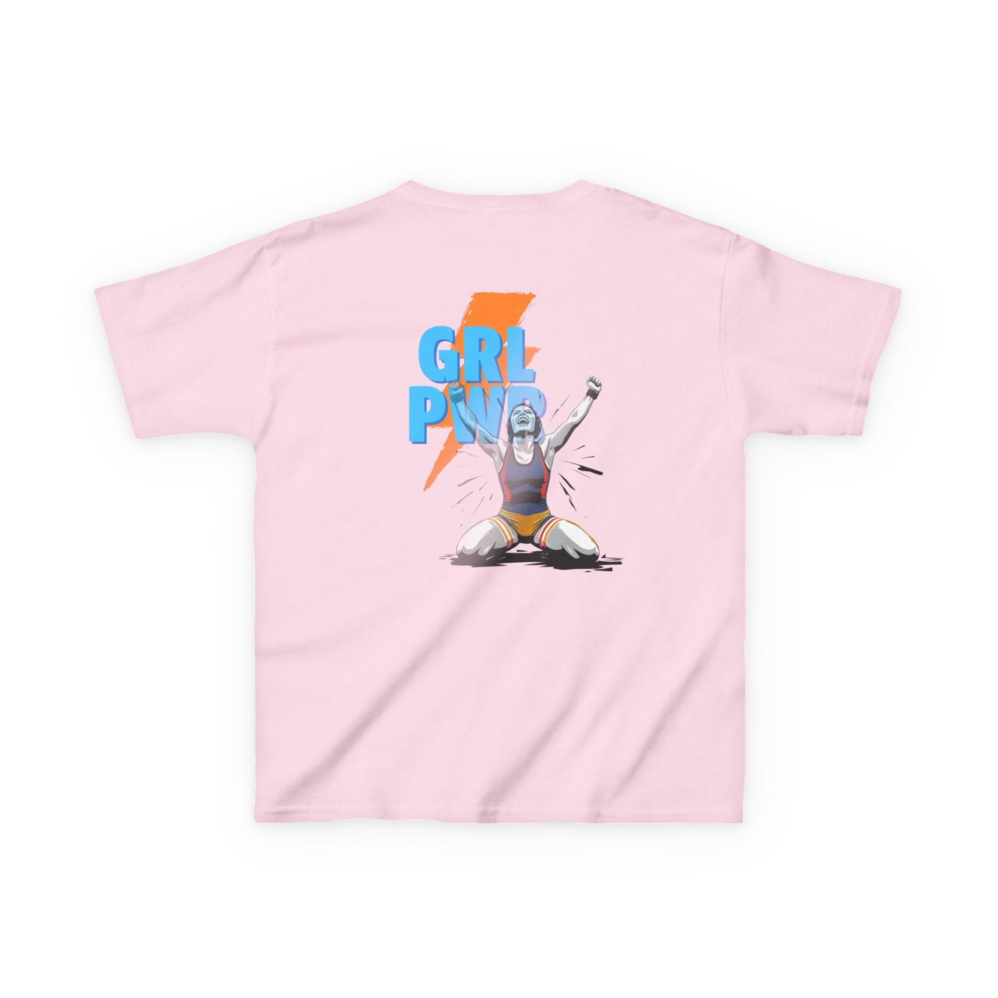 Empowering Kids Cotton Wrestling Tee - GRL PWR Graphic