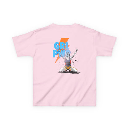 Empowering Kids Cotton Wrestling Tee - GRL PWR Graphic