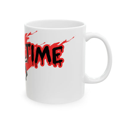 Blood Time Ceramic Mug - Perfect for Horror Fans | 11oz & 15oz Options