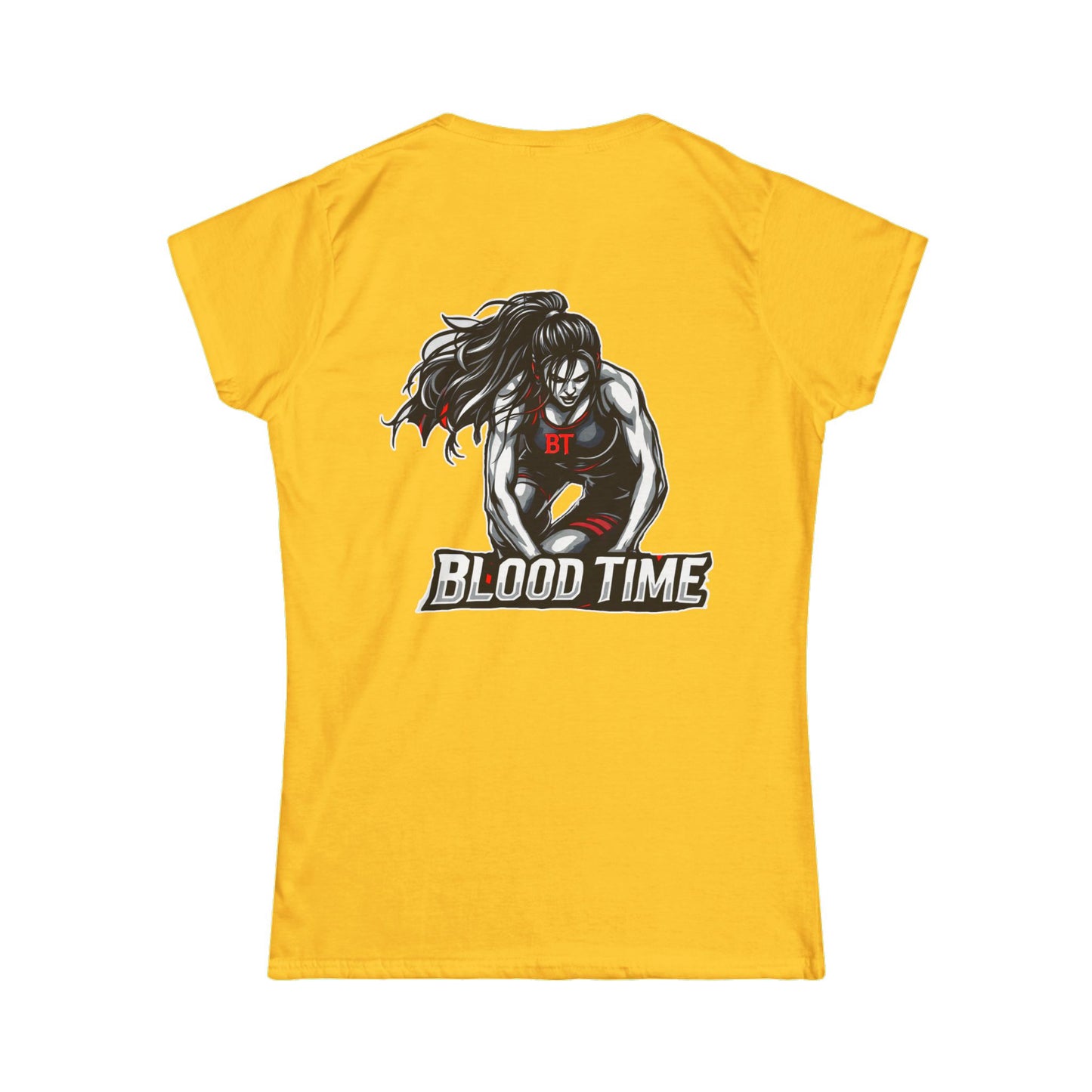 Blood Time Graphic Tee for Women - Bold Athletic Design for Sports Enthusiasts