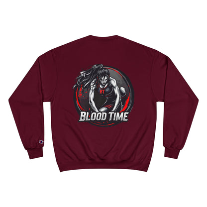 Blood Time Champion Sweatshirt - Graphic Streetwear for Fitness Enthusiasts