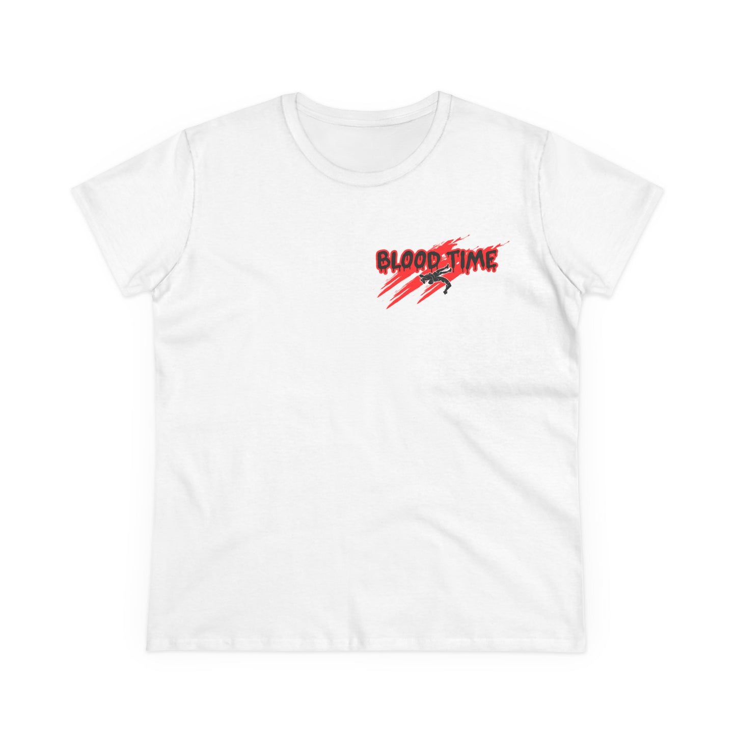 Blood Time Women's Cotton Tee - Perfect for Match Day Enthusiasts