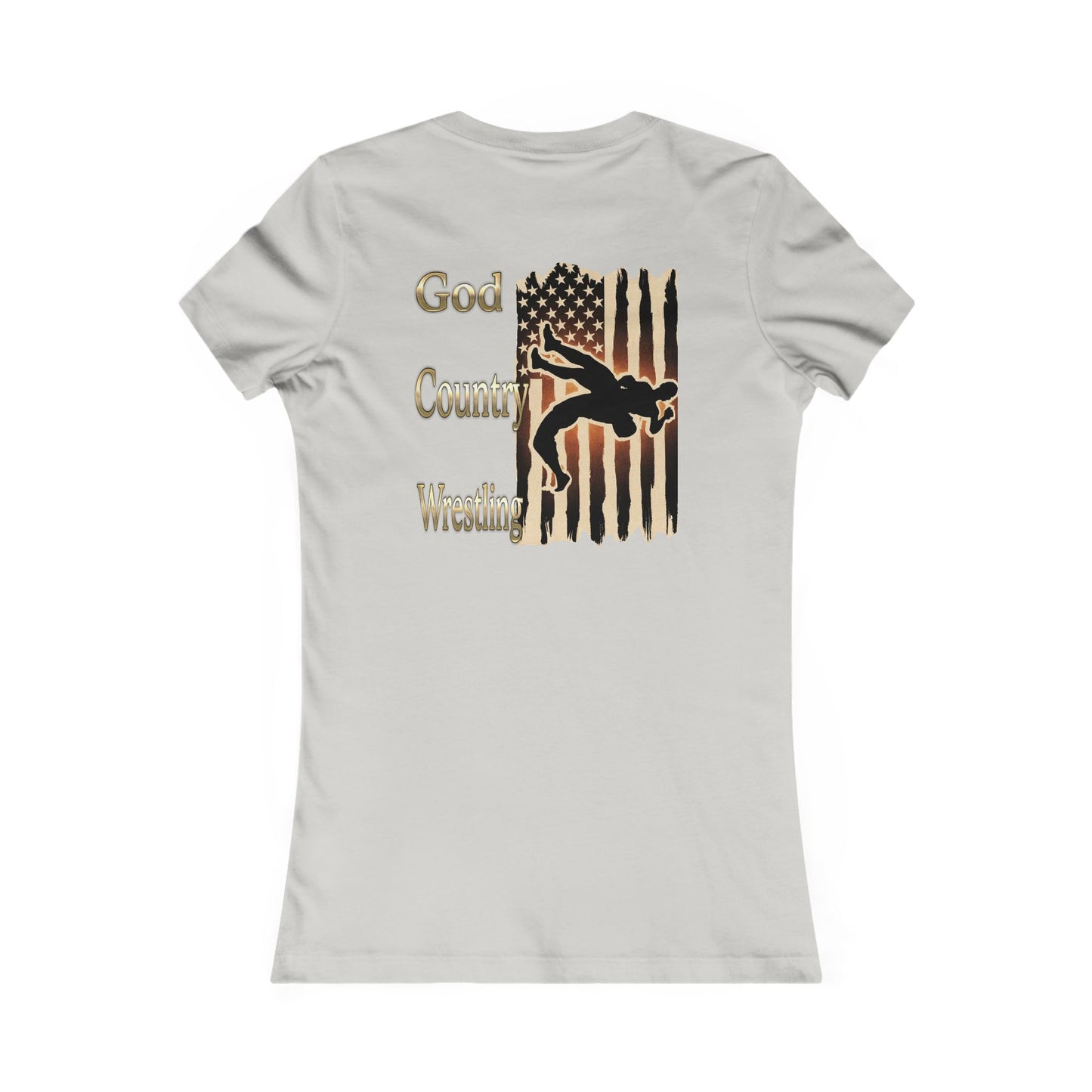 Women's Favorite Wrestling Graphic Tee - Blood Time & God Country Design