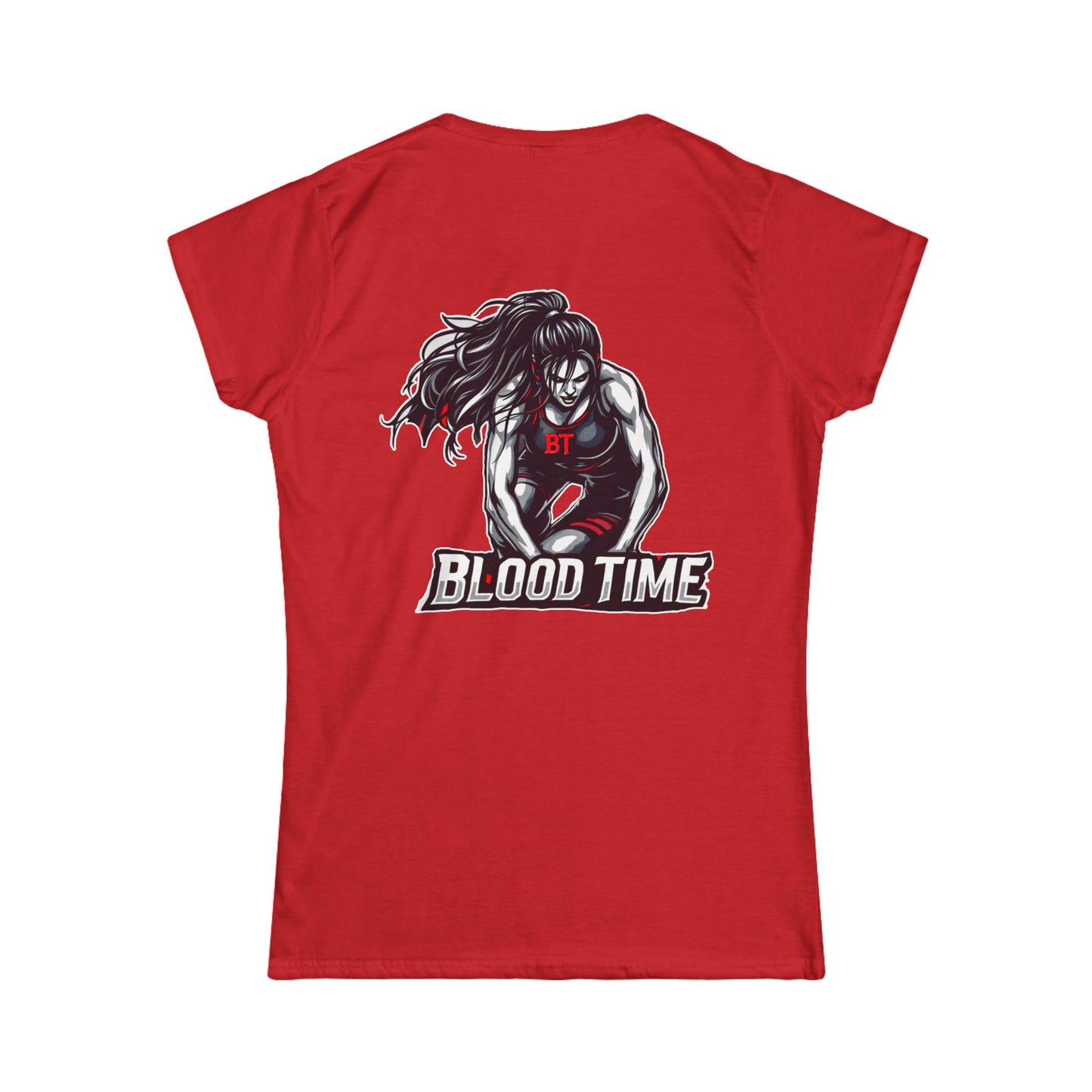 Blood Time Graphic Tee for Women - Bold Athletic Design for Sports Enthusiasts