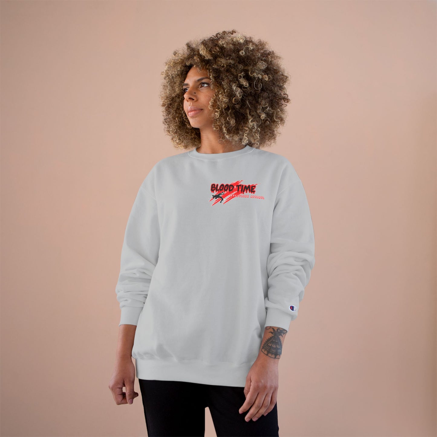 Blood Time Champion Sweatshirt - Graphic Streetwear for Fitness Enthusiasts