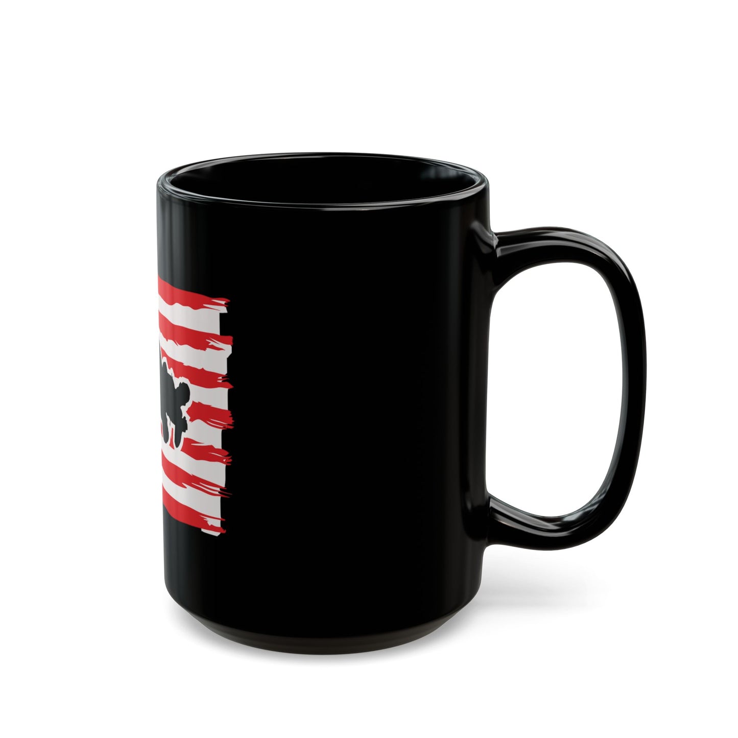 Faith Wrestler Black Mug - 11oz & 15oz | American Flag Design