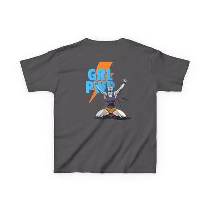 Empowering Kids Cotton Wrestling Tee - GRL PWR Graphic